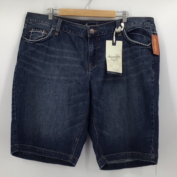 American Rag Bermuda Blue Jean Shorts Size 20 New With Tag - Picture 2 of 9